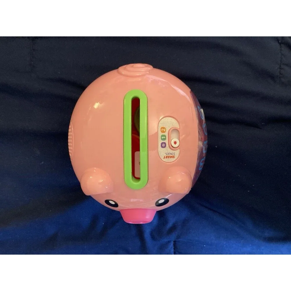 Fisher Price Laugh Learn Smart Stages Musical Piggy Bank | Includes 9 Coins